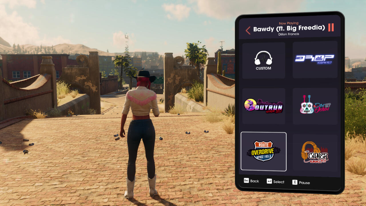 A preview of the stations available.